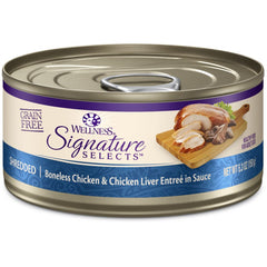 Wellness CORE Signature Selects Shredded Chicken & Chicken Liver Grain-Free Canned Cat Food