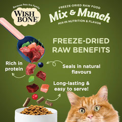 Wishbone Mix & Munch Lamb, Goat & Chicken Grain-Free Freeze-Dried Raw Food Cat Food Topper 350g