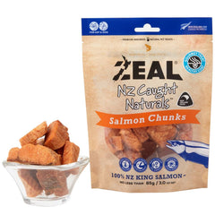 Zeal NZ Caught Naturals Salmon Chunks Grain-Free Treats For Cats & Dogs 85g (Exp 15Jan26)