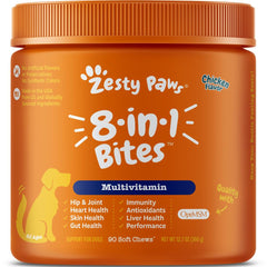 TRIAL SPECIAL $4 OFF (1 per order, Exp Feb26): Zesty Paws 8-in-1 Bites Chicken Flavor Dog Supplement Chews Trial Pack 10 chews