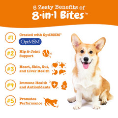 Zesty Paws 8-in-1 Bites Peanut Butter Flavor Dog Supplement Chews 90ct
