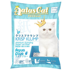 Aatas Cat Krisp Klump Paper Cat Litter Aqua Blue 7L