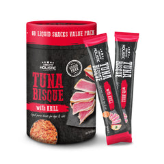 Absolute Holistic Tuna Bisque with Krill Liquid Puree Treats for Cats & Dogs (15g x 60)