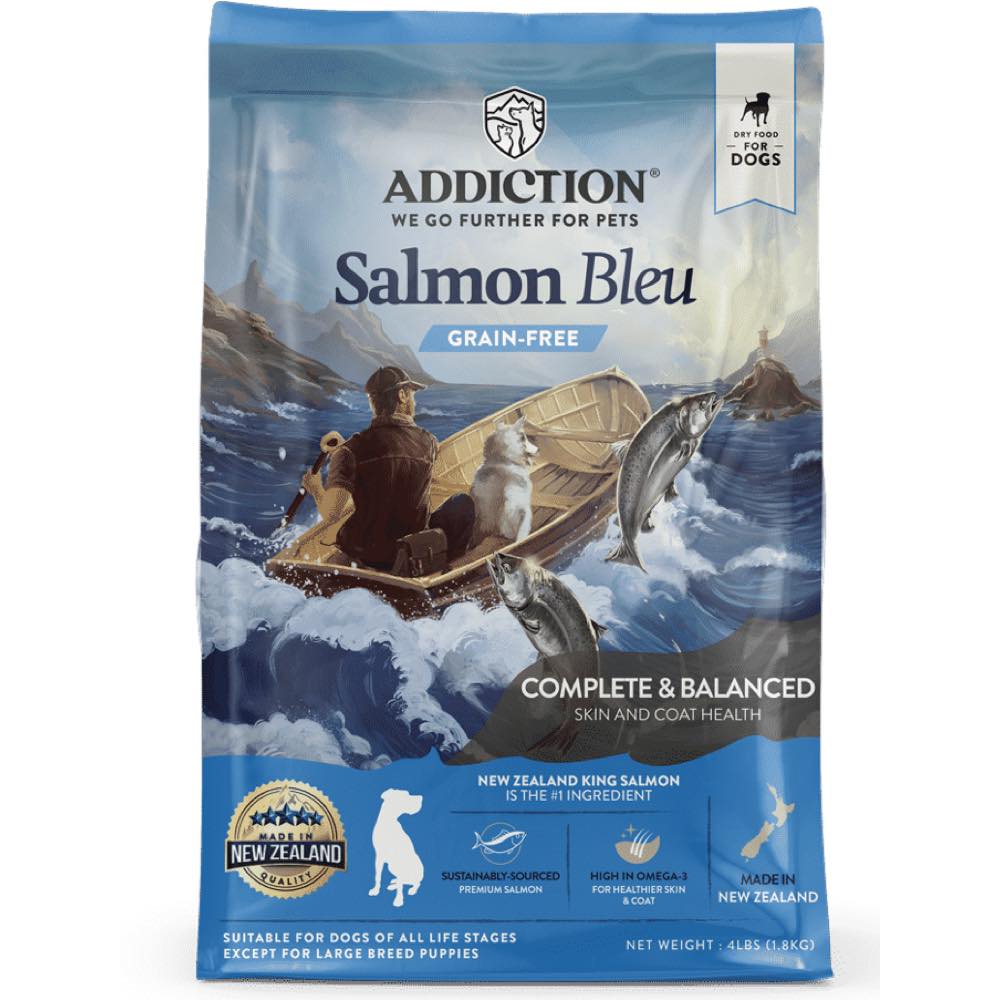 15% OFF/FREE TREATS: Addiction Salmon Bleu Grain-Free Dry Dog Food