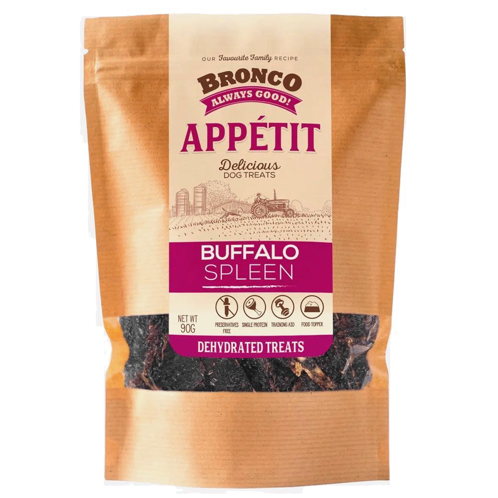 $3 OFF: Bronco Appetit Buffalo Spleen Dehydrated Dog Treats 90g