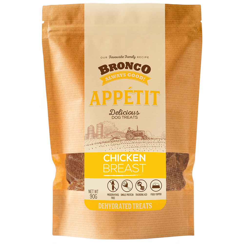$3 OFF: Bronco Appetit Chicken Breast Dehydrated Dog Treats 90g