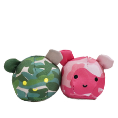 Hey Cuzzies Camou Mochi Plush Dog Toy