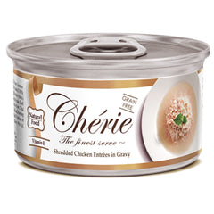 Cherie Shredded Chicken Entr‚àö¬©es In Gravy Canned Cat Food 80g
