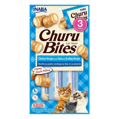 Ciao Inaba Churu Bites Chicken Recipe Wraps Tuna with Scallop Cat Treats 30g