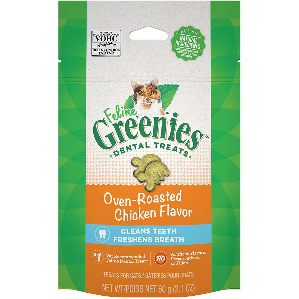 Greenies Oven Roasted Chicken Flavor Dental Cat Treats 2.1oz