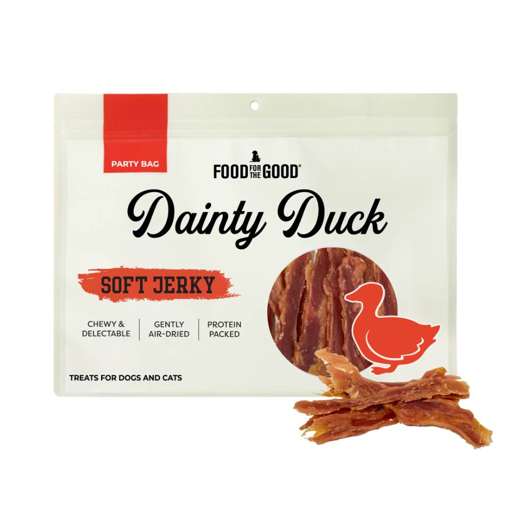 Food for the Good Party Bag Duck Soft Jerky Treats For Cats & Dogs 400g