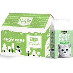 Kit Cat Snow Peas Green Tea Antibacterial Clumping Cat Litter 7L