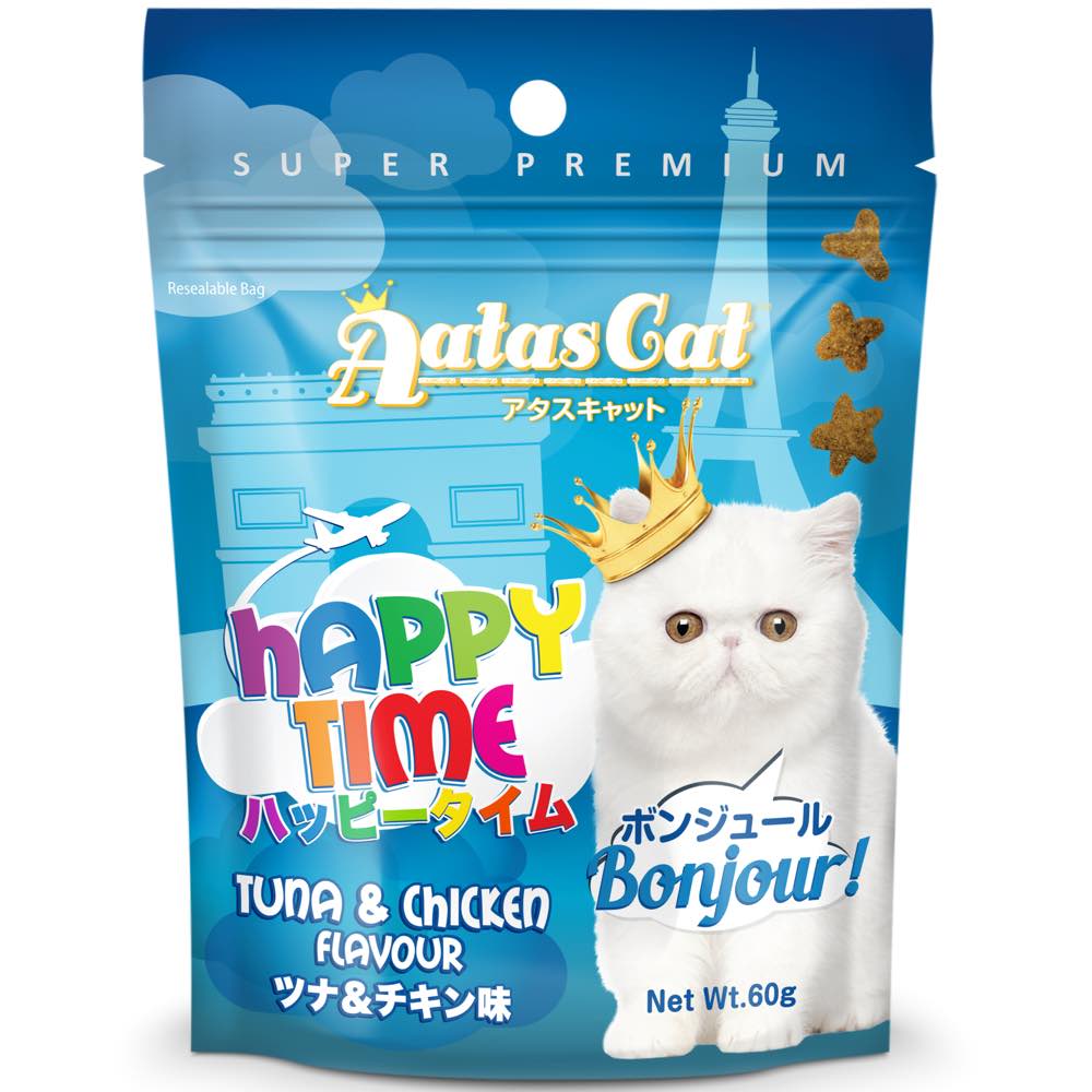 Aatas Cat Happy Time Bonjour Tuna & Chicken Cat Treats 60g