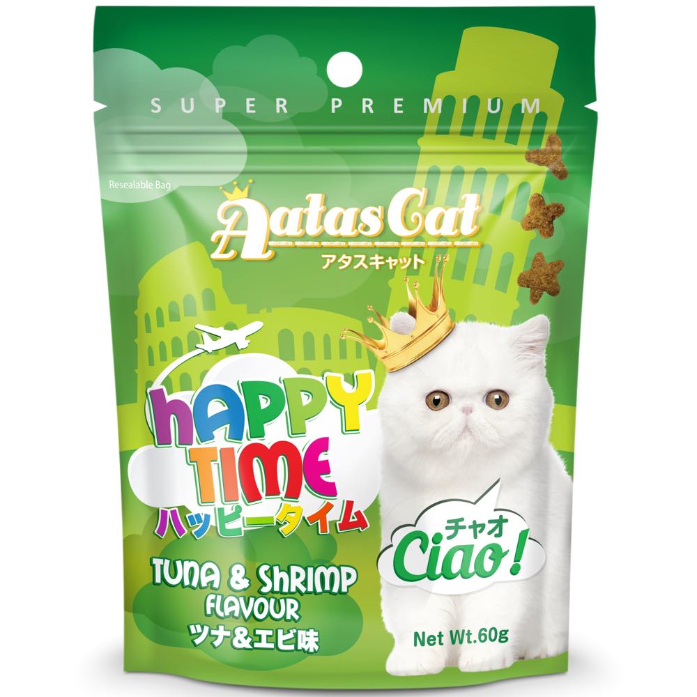 Aatas Cat Happy Time Ciao! - Tuna & Shrimp Cat Treats 60g