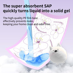 Honey Care Purple Side Leakage Prevention Training Pee Pads