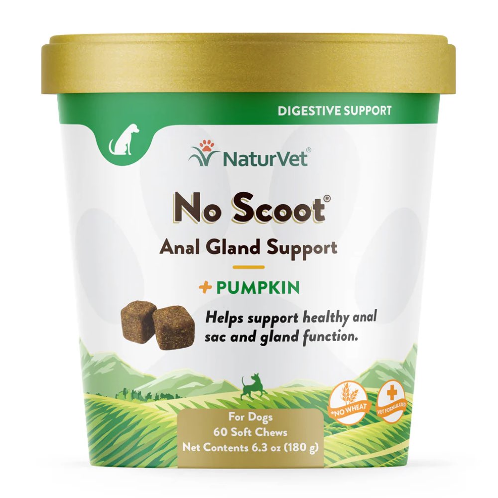 NaturVet No Scoot Plus Pumpkin Anal Gland Support Supplement For Dogs