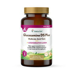 Naturvet Glucosamine DS Plus Level 2 Joint Care Supplement Time Release Chewable Tablets For Dogs & Cats