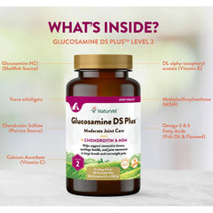 Naturvet Glucosamine DS Plus Level 2 Joint Care Supplement Time Release Chewable Tablets For Dogs & Cats