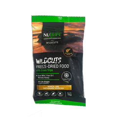 FREE SAMPLE (1 per order): Nutripe Wildcuts NZ Grass-Fed Beef & Chicken with Green Tripe Freeze-Dried Raw Cat Food 15g