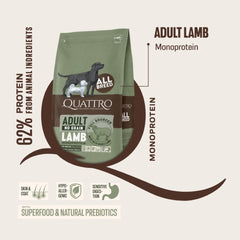 50% OFF: Quattro Lamb Adult All Breed No Grain Dry Dog Food