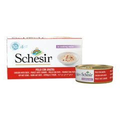 19% OFF: Schesir Chicken Fillets with Duck Adult Canned Cat Food Multipack 50g x 6