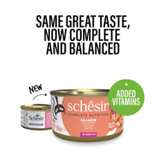 Schesir Salmon in Broth Adult Canned Cat Food 85g