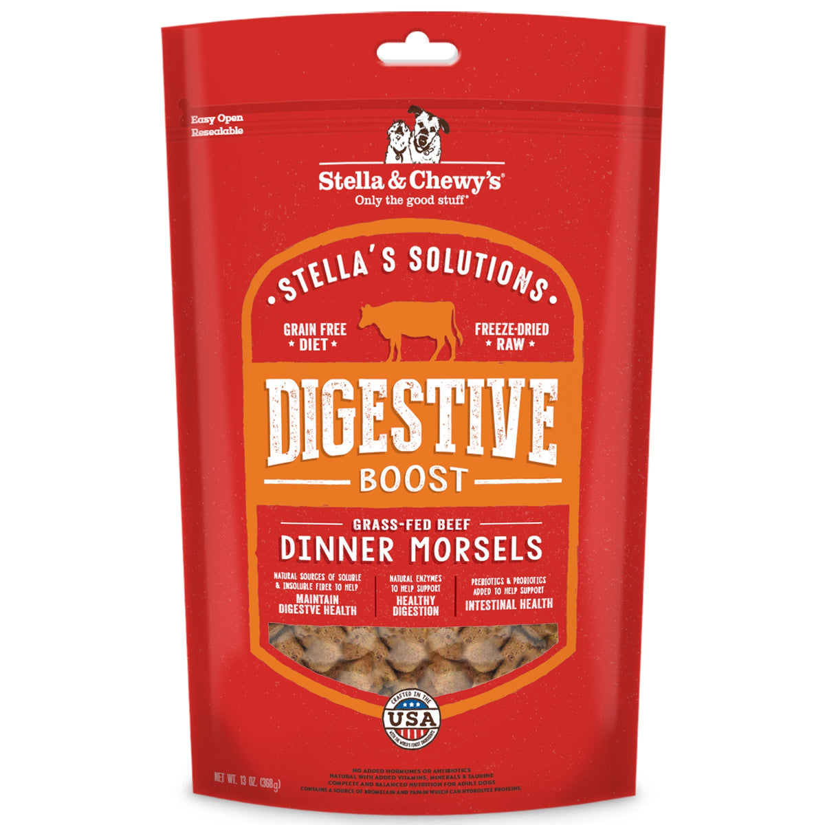 Stella & Chewy’s Stella’s Solutions Digestive Boost Beef Grain-Free Freeze-Dried Raw Dog Food