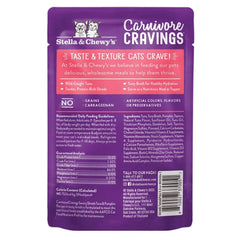 Stella & Chewy's Carnivore Cravings Savory Shreds Tuna & Pumpkin In Broth Grain-Free Pouch Cat Food 2.8oz