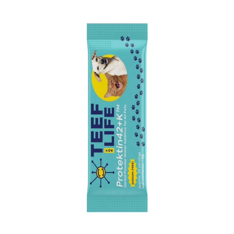 Teef! Protektin42+K Prebiotic Dental Powder Water Additive For Cats & Dogs Refill 3g
