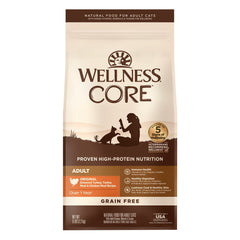 'FREE TREAT': Wellness CORE Original Deboned Turkey, Turkey Meal & Chicken Meal Grain-Free Adult Dry Cat Food