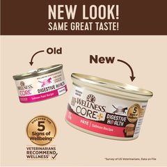 Wellness Core+ Digestive Health Salmon Pate Grain-Free Canned Cat Food 85g