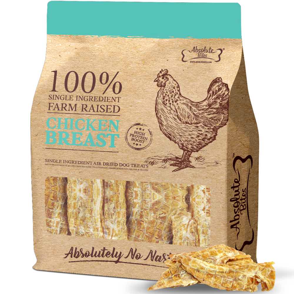 Absolute Bites Air Dried Chicken Breast Dog Treats 450g