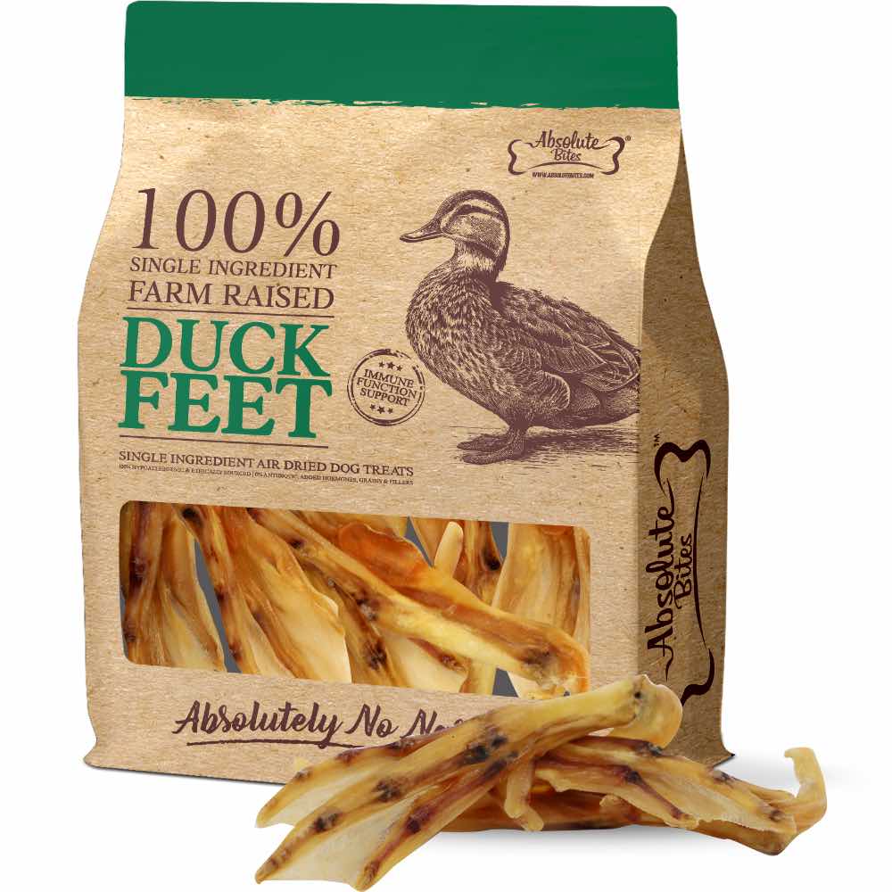 Absolute Bites Air Dried Duck Feet Dog Treats