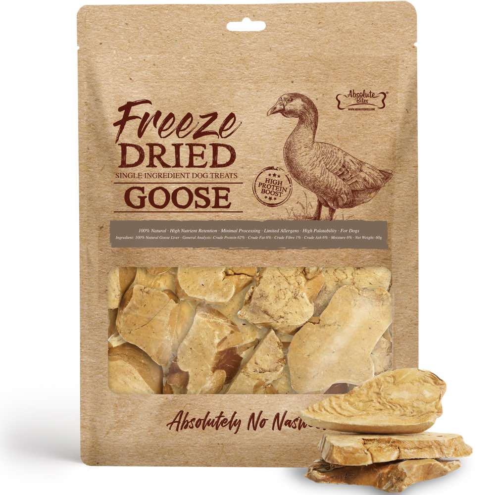 $10 OFF (BBD Jan 2026): Absolute Bites Goose Freeze Dried Dog Treat 60g