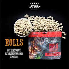 Absolute Holistic Beef Rolls Freeze Dried Raw Treats for Cats & Dogs 60g