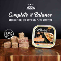 Absolute Holistic Chicken Complete & Balanced Meaty Loaf Wet Tray Dog Food 100g