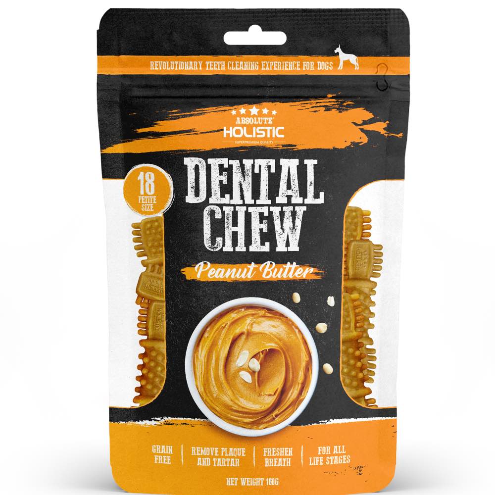 Absolute Holistic Dental Chew Peanut Butter Value Pack 160g