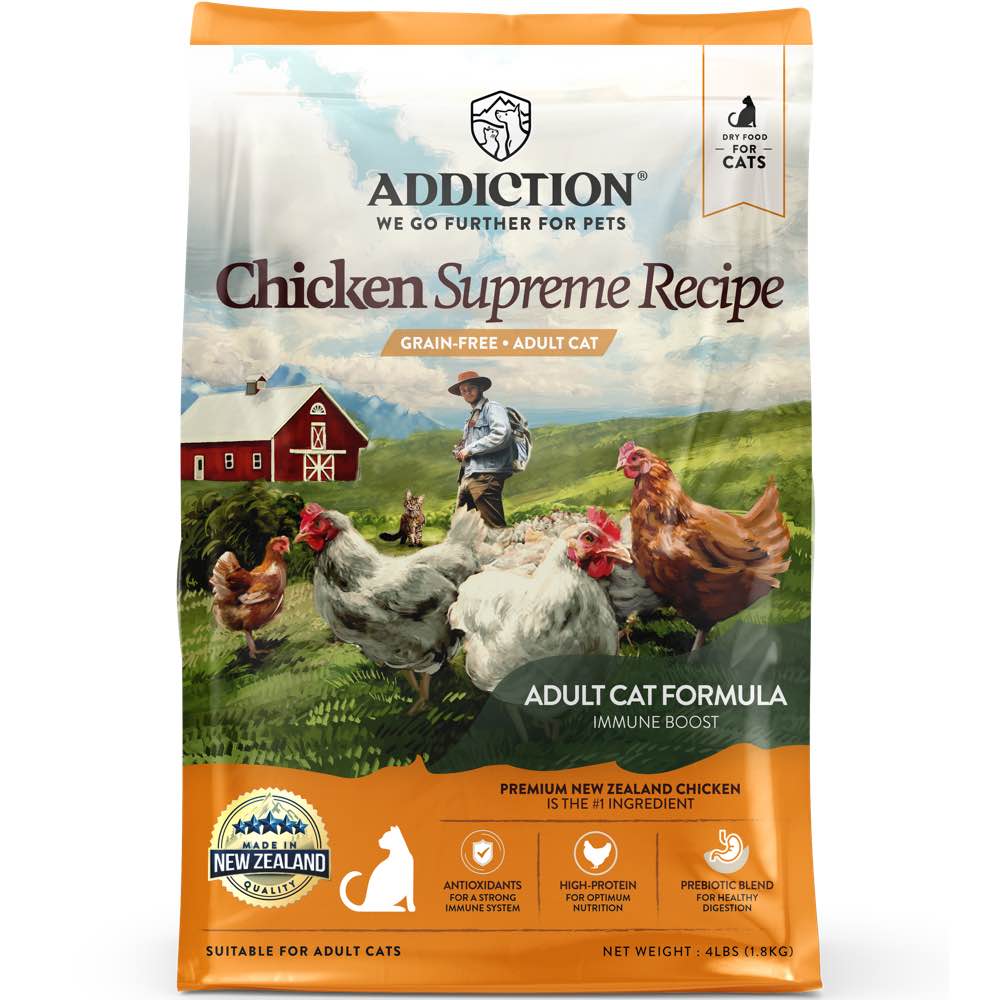 Addiction Chicken Supreme Grain-Free Adult Dry Cat Food 4lb