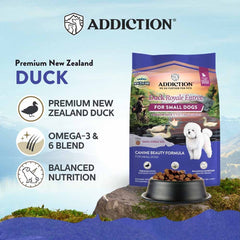 '15% OFF(Exp 11May26) + FREE TREAT': Addiction Duck Royale Entree Grain-Free Small Breed Dry Dog Food 1.5kg