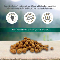 '$5 OFF (Exp 23Jan26)': Addiction Meaty Bites Grain Free Beef Dog Treats 4oz