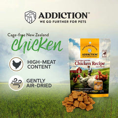 '$5 OFF (Exp 23Jan26)': Addiction Meaty Bites Chicken Grain Free Dog Treats 4oz