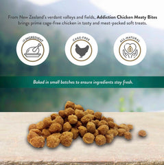 '$5 OFF (Exp 23Jan26)': Addiction Meaty Bites Chicken Grain Free Dog Treats 4oz