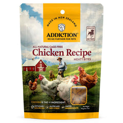 '$5 OFF (Exp 23Jan26)': Addiction Meaty Bites Chicken Grain Free Dog Treats 4oz