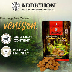 Addiction Meaty Bites Venison Grain Free Dog Treats 4oz