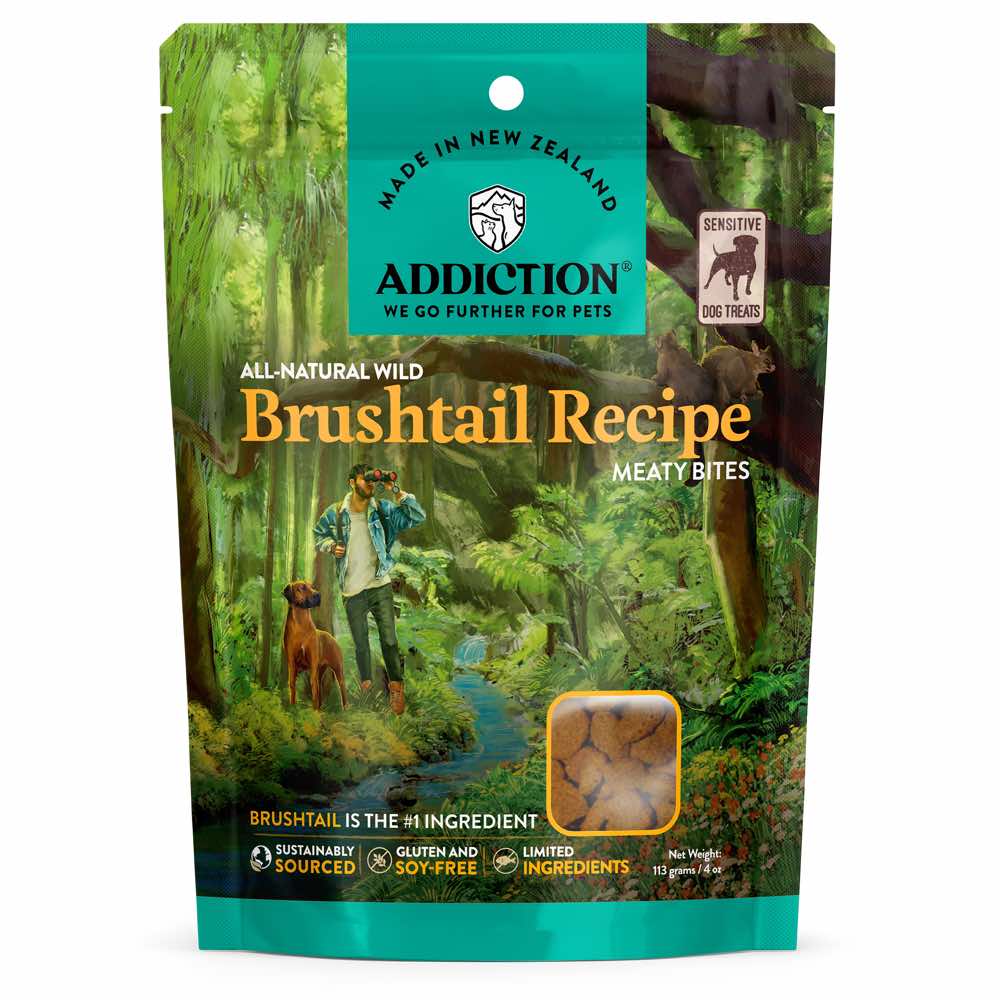 Addiction Meaty Bites Wild Brushtail Grain Free Dog Treats 4oz