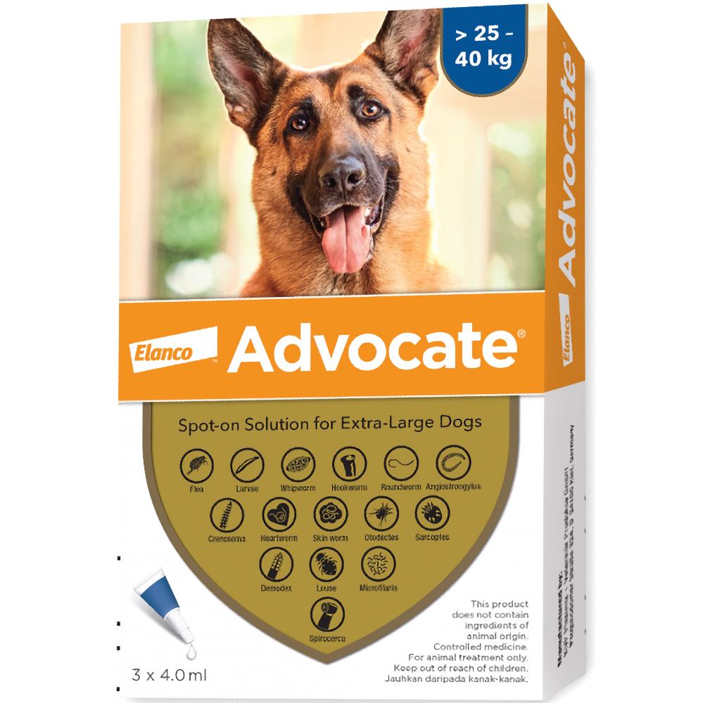 $10 OFF (Exp Apr 26): Advocate Spot-on Solution for Dogs Over 25kg (3pcs x 4ml)