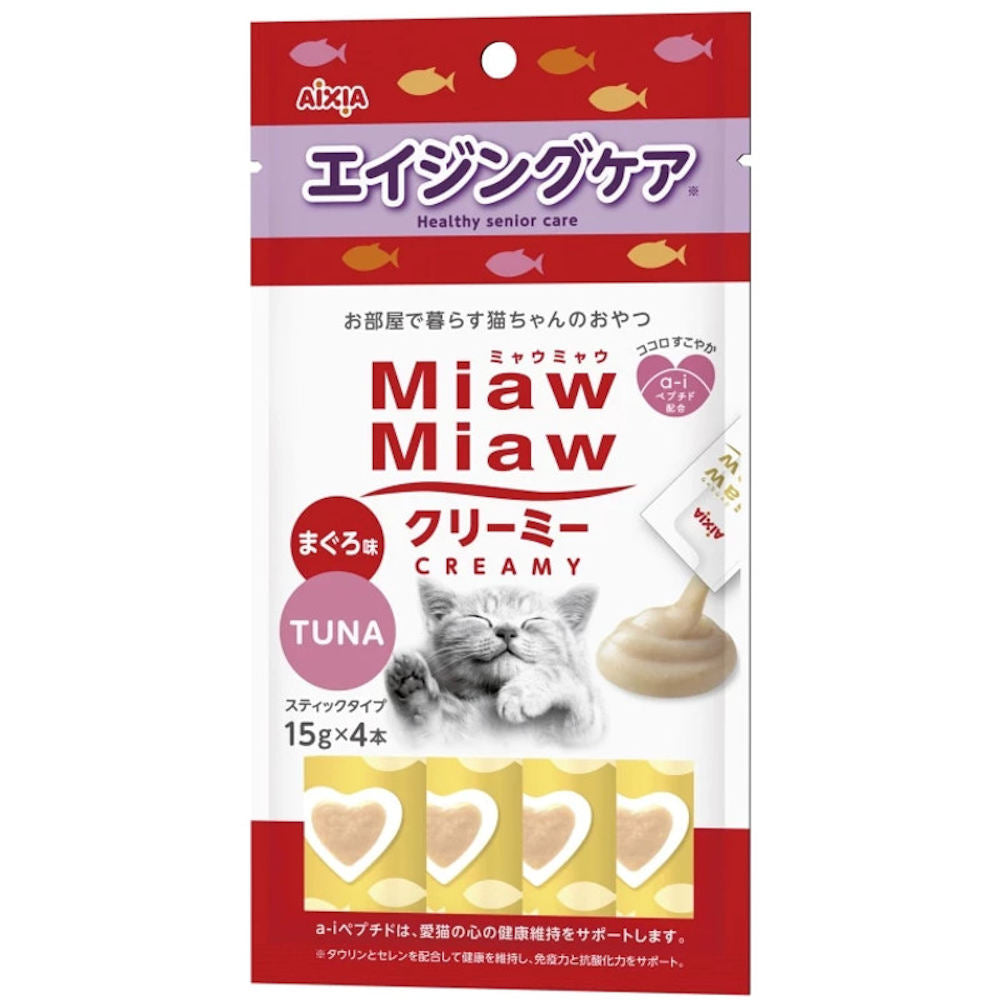 Aixia Miaw Miaw Creamy Tuna Healthy Senior Care Cat Treats 60g