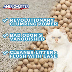 America Litter Unscented Clumping Tofu Cat Litter 10L