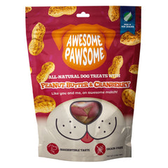 Awesome Pawsome Peanut Butter & Cranberry Grain-Free Dog Treats 3oz