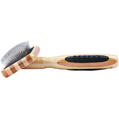 Bass Brushes De-Matting Soft Pin Striped Slicker Brush For Cats & Dogs (Medium)